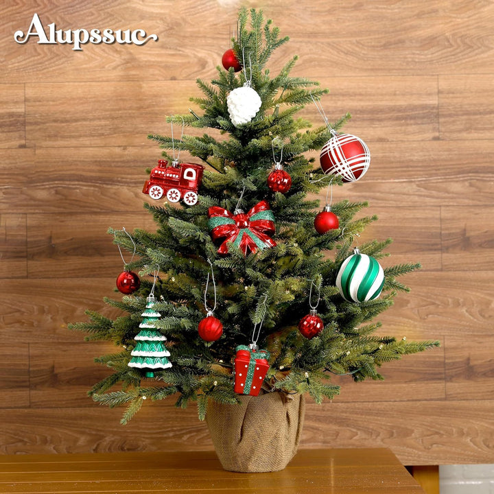 82Pcs Christmas Baubles Set – Shatterproof Tree Ornaments in Red, Gold, Green & White