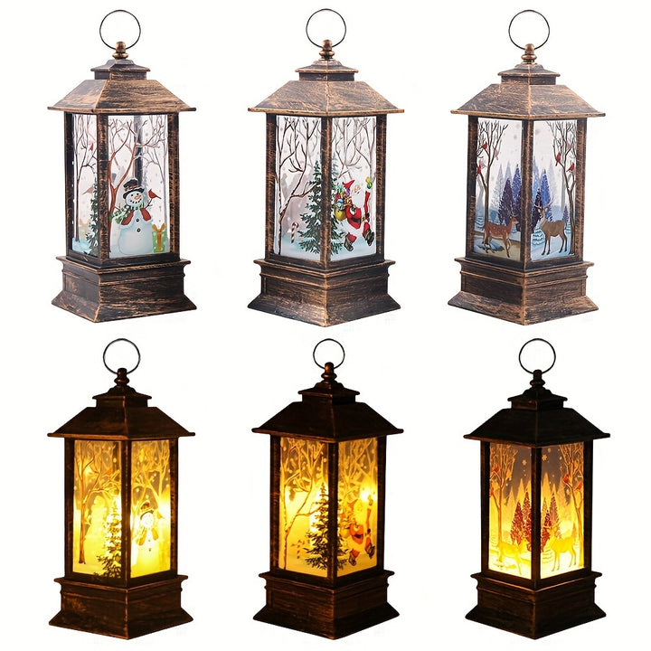 3Pcs Christmas Candle Lights – Snowman Table Lamps & Festive Night Lights