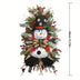 Snowman Swag Christmas Wreath – Plaid Bow, Pine Branches & Red Berries