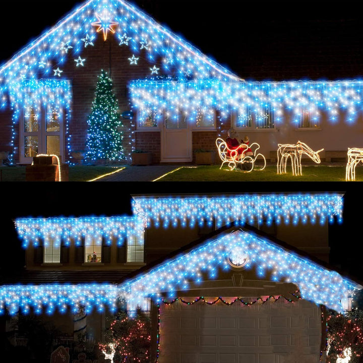 10m 400 LED Icicle Lights – Outdoor Fairy String with Remote Control