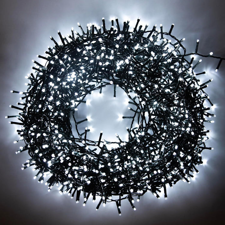 500 LED Christmas Fairy Lights – 8 Modes, Timer, Waterproof, Indoor/Outdoor