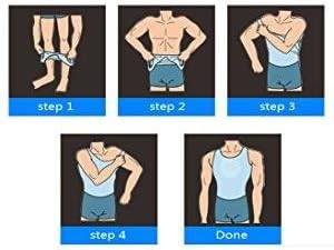 Henicepte Men Slimming Tummy Control Chest Compression Hide Gynecomastia Undershirt Shapewear, Black, Large