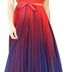 Chicwish Women's Splendor of The Sunset Orange Violet Halter Neck Gradient Pleated Maxi Slip Chiffon Dress, Purple, XL