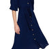 Trendyol Women's Midi A-line Regular Dress, Navy Blue, 34 UK