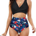 Women's Bikinis,Push Up Bikini Tops & High-Waisted Bikini Bottoms Tummy Control Swimwear Soft Ladies Swimming Costumes 2 Piece Swimsuit Adjustable Bathing Suits, M