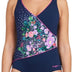 Zoggs Women's Wrap Front One Piece Swimsuit, Navy