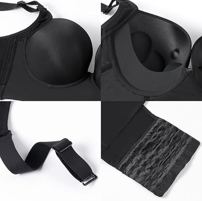 Kais Harris Filifit Sculpting Uplift Bra│Back Fat Coverage Bra for Women│Shapwear Bra for Women│Ladies Seemless Wide Back Sports Bra, XL