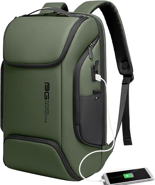 BANGE Business Laptop Smart backpack Can Hold 15.6 Inch Laptop Commute Backpack Carry on bag for men and women, Green, L, Laptop Backpack