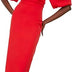 Trendyol FeMan Midi Off-Shoulder Fitted Woven Dress Rot 42