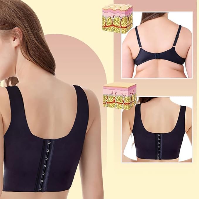 Kais Harris Filifit Sculpting Uplift Bra│Back Fat Coverage Bra for Women│Shapwear Bra for Women│Ladies Seemless Wide Back Sports Bra, XL