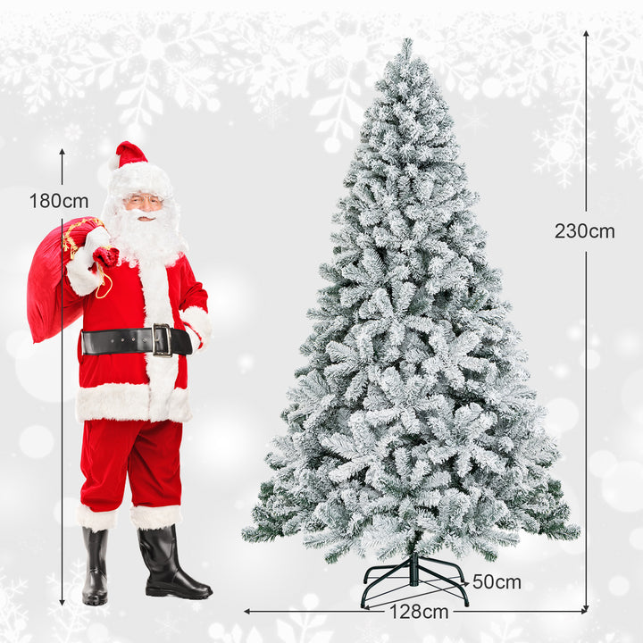 GOFLAME 6ft/7.5ft Artificial Christmas Tree – Hinged PVC with Metal Stand