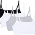 Fruit of the Loom Women's Spaghetti Strap Cotton Pullover Sports Bra Value Pack, Opaque, Black/White/White/Heather Grey 4-Pack, 38 (Pack of 4)