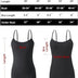 Vislivin Womens Cotton Camisole Adjustable Strap Tank Tops with Shelf Bra Stretch Undershirts Black/Gray-1 XXL