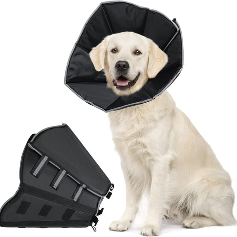 Dog Cone Collar for After Surgery, Adjustable Recovery Collars for Dogs, Soft Comfy Cone Elizabethan Collar for Large Medium Dogs Wound Healing, XL