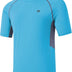 Huayuzh Mens Swimming Shirts Short Sleeve Watersport Rash Guards Rashguard UPF 50+ Quick Drying T-Shirts Surfing Pool Beach Top Blue 3XL
