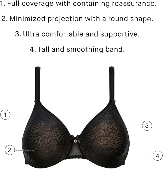 Chantelle Women's, C MAGNIFIQUE, Covering Molded Bra, Women's invisible lingerie, Nude, 34G