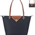 BOJLY Tote Bags for Women Stylish Waterproof Nylon Ladies Shoulder Bag Top Handle Handbag Folding Beach Travel Bag for Work,Shopping, School Deep Grey, L