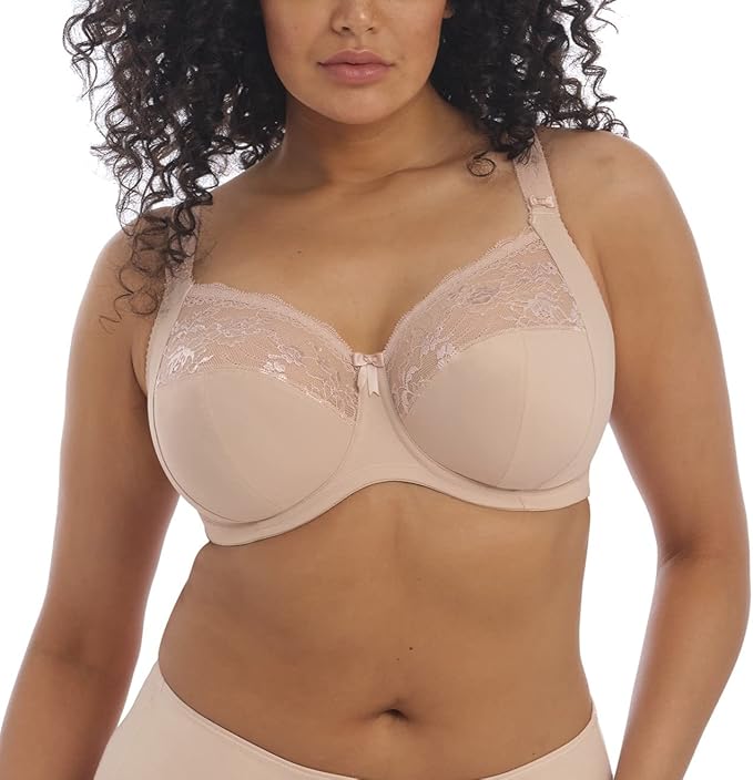 Elomi Women's Morgan Underwire Banded Stretch Lace Bra Full Coverage