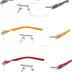 VISCARE -3-Pair Rimless Frameless Clear Frame Reading Readers Glasses for Men +1.50