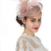 Sinamay Flower Feather Headband Fascinator Wedding Headwear Ladies Race Royal Ascot Pillbox Wedding Cocktail Tea Party Derby Hat for Women (A4-Light Pink)
