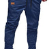 Jolicloth Mens Work Trousers Cargo Jogging Chinos Bottoms Casual Slim Fit Gym Joggers Combat Sweatpants Blue L