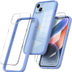 ORNARTO Compatible with iPhone 14 Plus Case 6.7",Bumper Case with 2 x Screen Protector Liquid Silicone Gel Rubber Case Full Body Protection Removable Clear Back Cover for iPhone 14 Plus-Blue