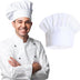 Raykce Chefs Hats for Adults - Unisex White Adjustable Kitchen Cooking Headgear Bakers Hats Kitchen Cap Mushroon Design Uniform Cap for Women Baking Party Cooking Restaurant