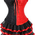 KUOSE Moulin Rouge Gothic Corsage Dress Corset Lace Skirt Plus Size 3XL