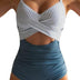 Eomenie Women's One Piece Swimsuit Wrap Cutout Tummy Control High Waisted Back Tie Knot Bathing Suit