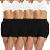 Ruxia Slip Shorts Womens Under Dress Seamless Smooth Anti Chafing Bike Shorts Boy Shorts Underwear Boxer Briefs, Black, M