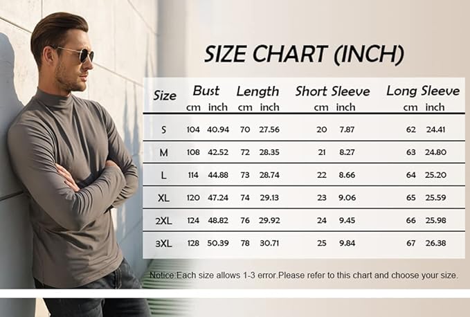 Mens Half Turtleneck Shirt Long Sleeve Pullover Basic Designed Undershirt Polo Neck Stretch Slim Fit Sweaters Black Blue, XL