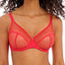 Freya Women's Snapshot Underwire High Apex Bra Full Coverage, Sheer, Chilli Red, 32E