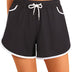APTRO Women Swim Shorts Board Shorts Swimming Surf Beach Shorts Bikini Bottoms Quick Dry Ladies Swim Trunks Black, 2XL