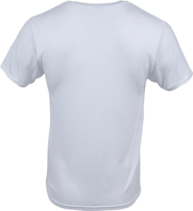GILDAN Men's V-neck T-shirts, Multipack Undershirt, White (6-pack), M UK