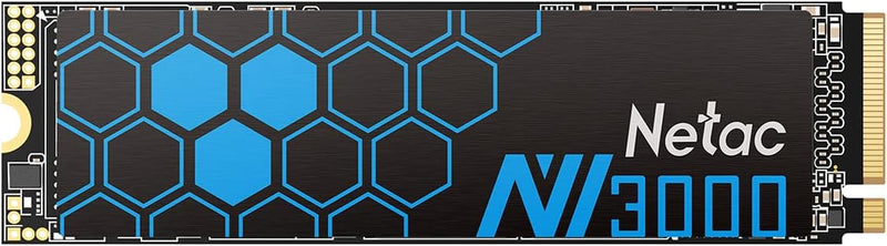 Netac 250GB NV3000 M.2 NVMe SSD, M.2 2280, PCIe3, 3D TLC NAND, R/W 3000/1400 MB/s, 95K/120K IOPS