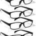 Kerecsen 6 Pack Mens Reading Glasses Blue Light Blocking Black Computer Readers with Spring Hinges (6 Black, 1.75, multiplier_x)