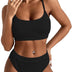 KOEMCY Women's Bikini Set High Waisted Swimsuits Trendy Sexy SwimsuitSuit Triangle Bikini Swimwear Beach Wear Bathing Suit 2 Pieces Bathing Suit Sets (Black,S)