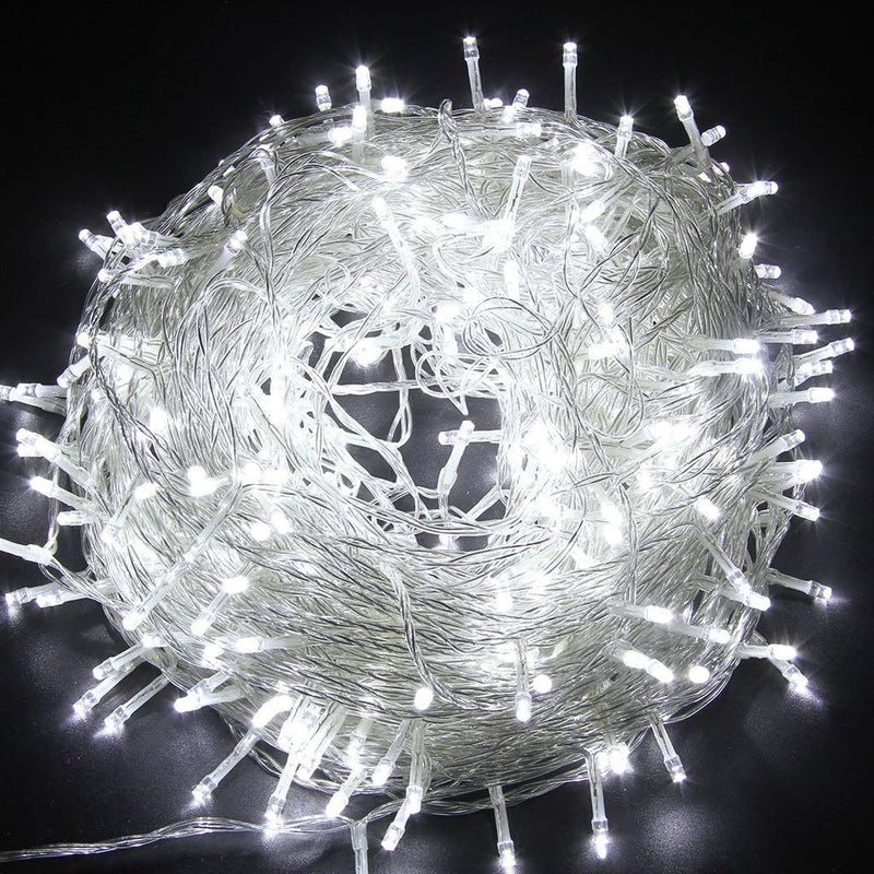 1000 LED Fairy Lights 100m – Cool/Warm White or Multicolour, 8 Modes & Timer