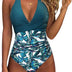 RXRXCOCO Women Cross Push Up Tummy Control One Piece Halter High Waisted Swimming Costume Swimsuits Swimwear
