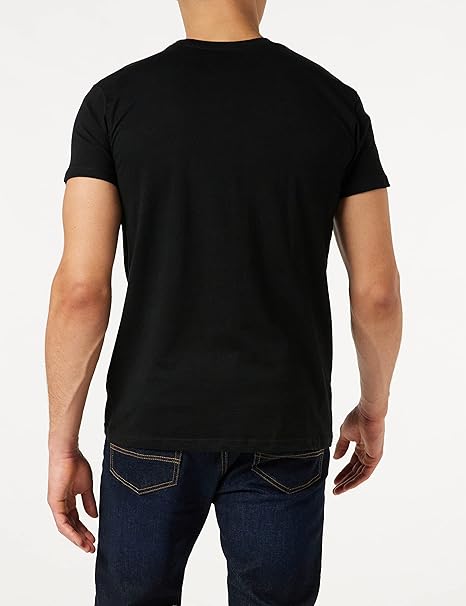 Lower East Men's LE105 T-Shirt, Black, L (Pack of 5)