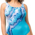Ulla Popken Women's Badeanzug Achat, Alice One Piece Swimsuit, Light Turquoise, 22