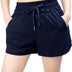 Kefiyis Swim Shorts Women High Waisted Swimming Shorts Quick Dry Ladies Board Shorts with Adjustable Drawstring Surf Shorts with Bottoms and Pockets, Blue, S