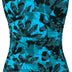 F FLYRONG FLYRONG Swimming Consume for Women V Neck One Piece Tummy Control Swimsuits for Women Swimwear, Large, Print- Palm Leaf