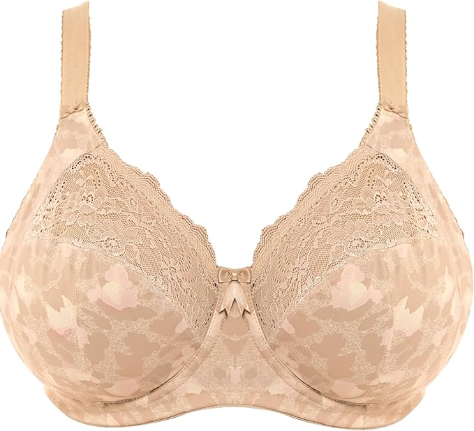 Elomi Women's Morgan Underwire Banded Stretch Lace Bra Full Coverage