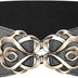 Syuer Women Stretchy Vintage Belt for Dresses Elastic Wide Waist Belt (L-XL (76-90cm), Black)