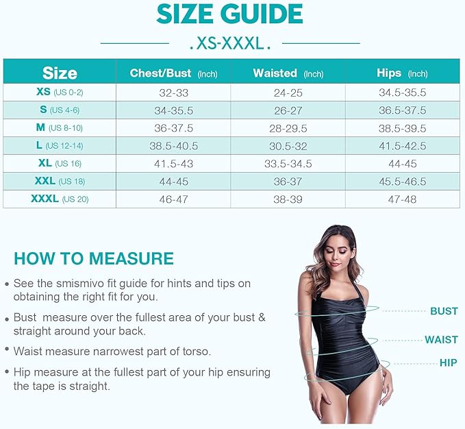 Smismivo Tummy Control Swimwear One Piece Modest Swimming Costume Women Ladies Full Body Vintage Retro Halter Neck Swimsuit Plus Size Push Up Padded Bathing Suit Red Polka Dot, L