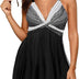 Jywmsc Women Two Piece Swimwear V Neck Floral Printed Padded Swimming Costume Slit Swimdress Skirted Swimsuit White Black