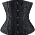 Everbellus Women Waist Trainer Cincher Corset with 24 Spiral Steel Bone Black 2X-Large
