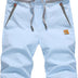 HCSS Men's Bermuda Shorts Summer Chino Shorts Cotton Elasticated with Pocket, sky blue, 3XL
