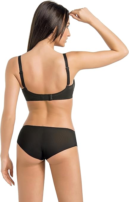 Teyli Women's Bra Underwired Minimiser Victoria Color Black Size 30F